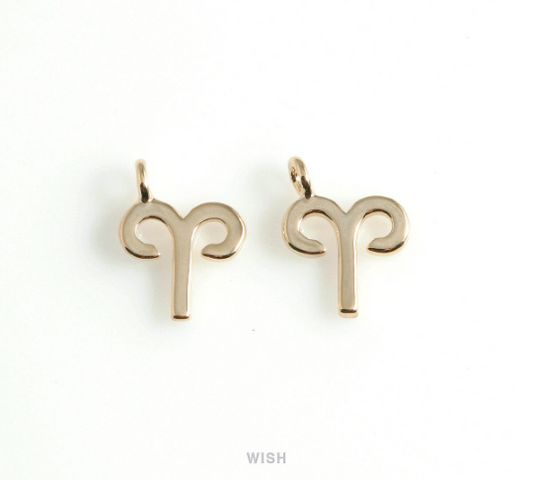 Aries Zodiac Sign Pendants in Gold, Zodiac Charm / MG-453-AR