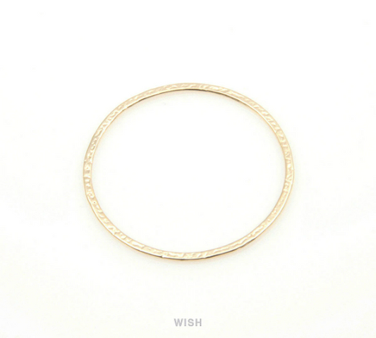 Open Circle Pendants in Matte Gold, Circle Outline Charms / MMG-193-P