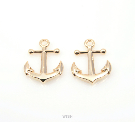 Anchor Pendants in Gold, Anchor Charms / MG-145-P
