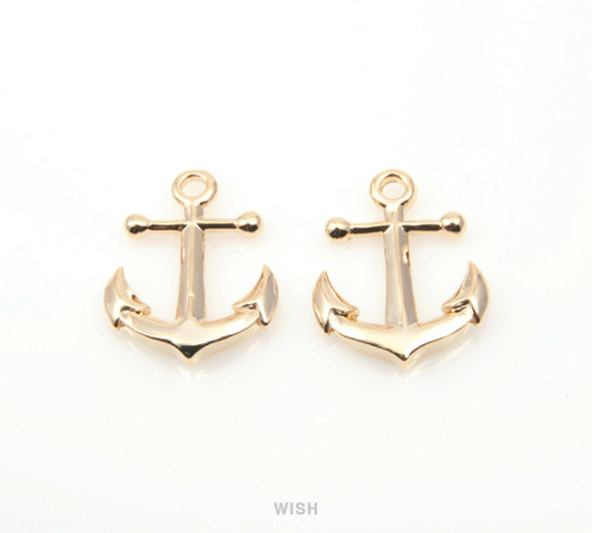 Anchor Pendants in Gold, Anchor Charms / MG-145-P