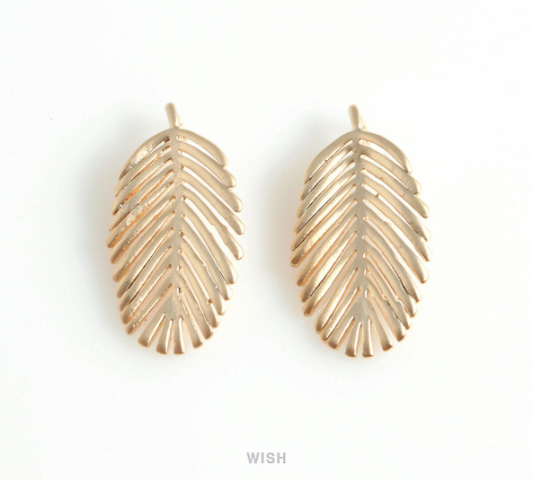 Banana Leaf Pendants in Matte Gold, Banana Leaf Charm / MMG-434-P