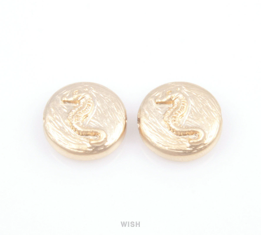 Sea Horse Beads Pendants in Matte Gold, Sea Horse Beads / MMG-064-B