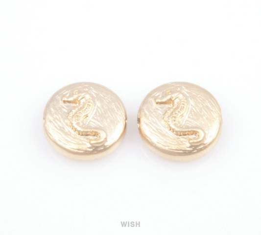 Sea Horse Beads Pendants in Matte Gold, Sea Horse Beads / MMG-064-B