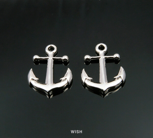 Anchor Pendants in Rhodium, Anchor Charms /MRH-145-P