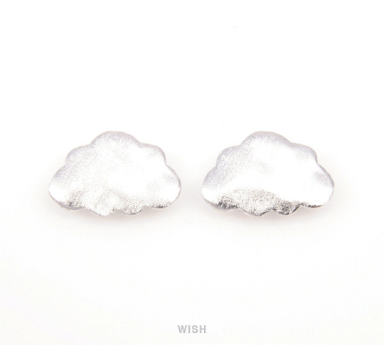 Cloud Pendants in Brush Rhodium, Cloud Charms / MBRH-092-P