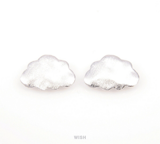 Cloud Pendants in Brush Rhodium, Cloud Charms / MBRH-092-P