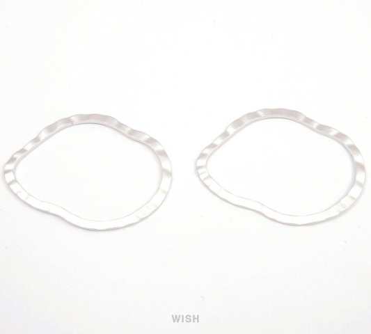 Cloud Outline Pendants in Matte Rhodium, Cloud Outline Charms / MMRH-082-P