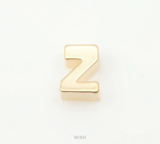 Upper Case Letter "Z" in Matte Gold, Capital Letter "Z"/ MMG-001-B (Z)