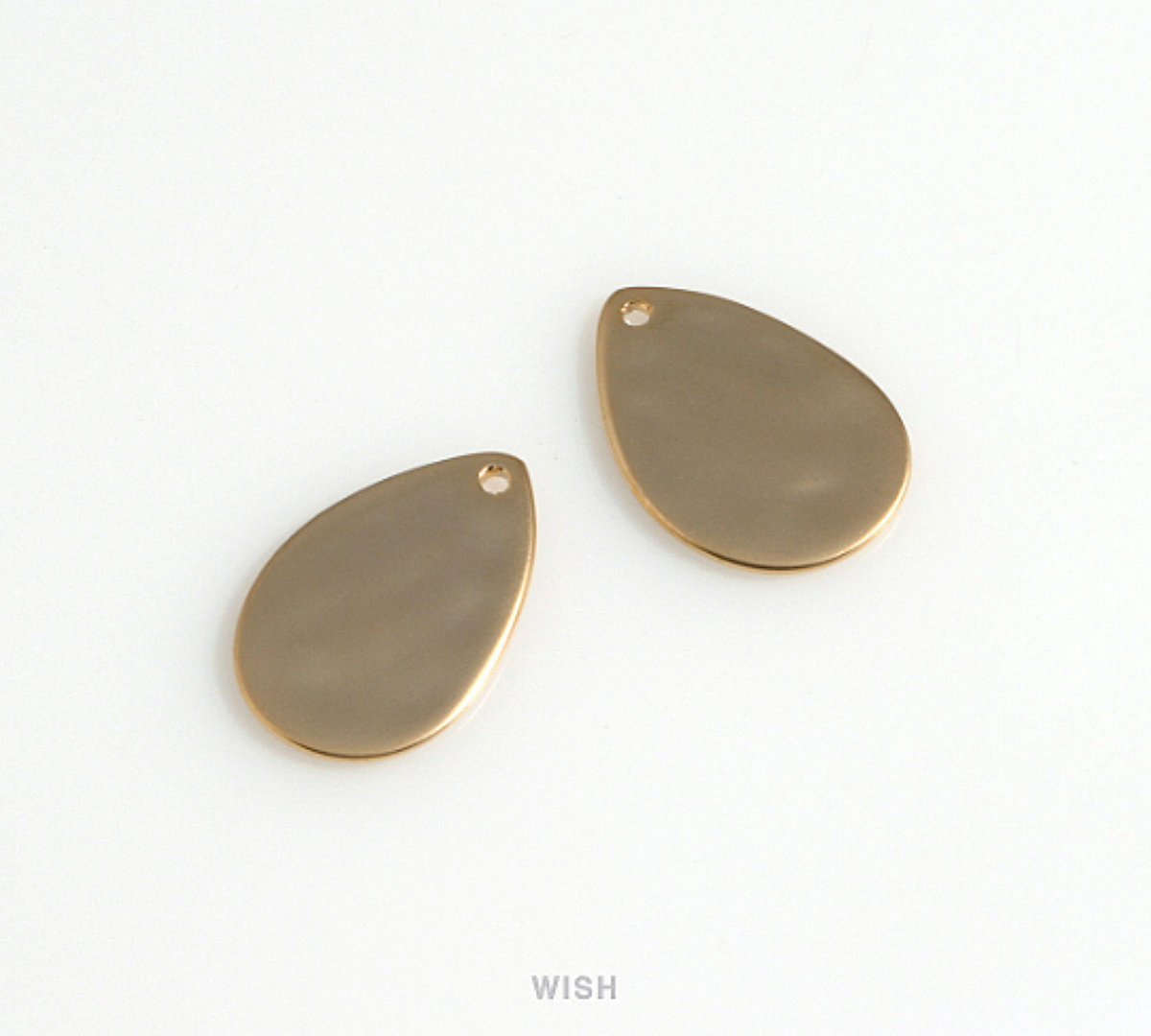Small Hammered Drop Charm in Matte Rose Gold, Hammered Teardrop Pendants / MMRG-631-P