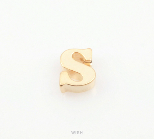 Lower Case Letter "s" in Matte Gold, Small Letter "s" / MMG-002-B (s)