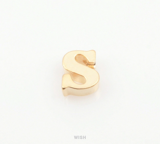 Lower Case Letter "s" in Matte Gold, Small Letter "s" / MMG-002-B (s)