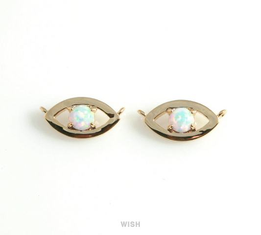 Opal Evil Eye Pendants in Gold, Opal Evil Eye Charm / MG-444-P