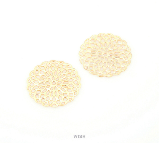 Geometry Circle Pendants in Matte Gold, Geometry Circle Charm / MMG-169-P