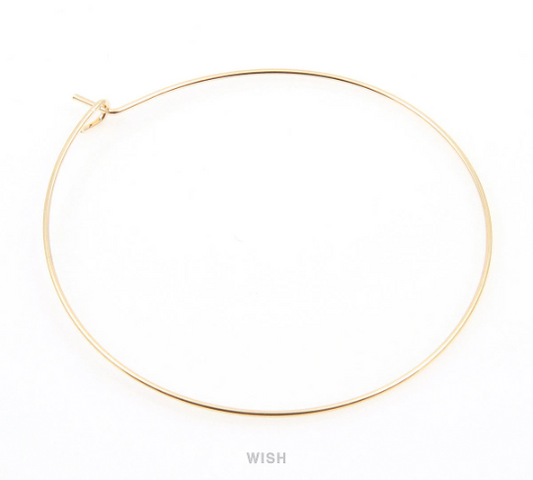 10pcs Hoop Earrings in Gold, Hoop Earrings / FG-003-E