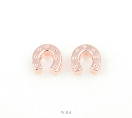 Horseshoe Pendants in Rose Gold, Horseshoe Beads / MRG-066-B