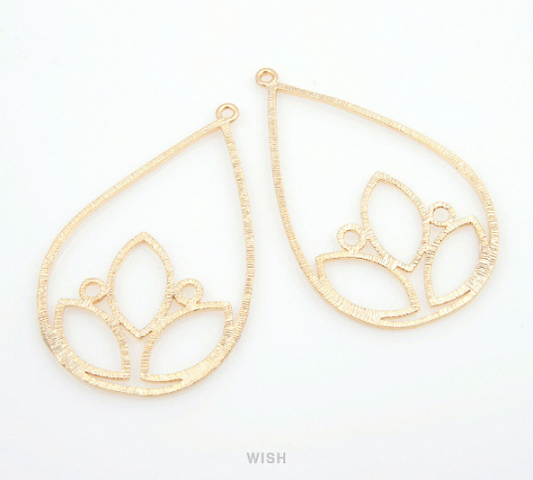 Marquise in Teardrop Pendants in Matte Gold, Marquise Charms / MMG-123-P