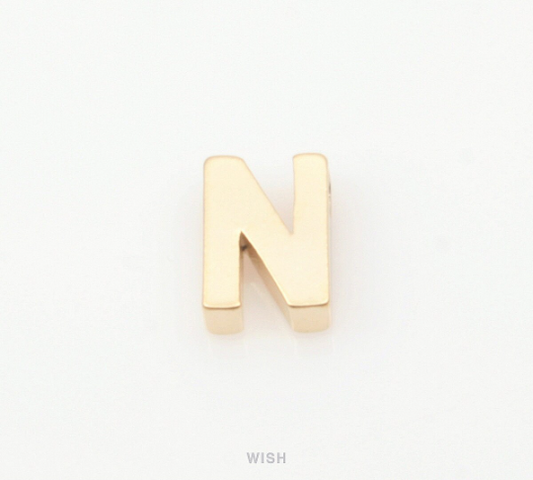 Upper Case Letter "N" in Matte Gold, Capital Letter "N" / MMG-001-B (N)