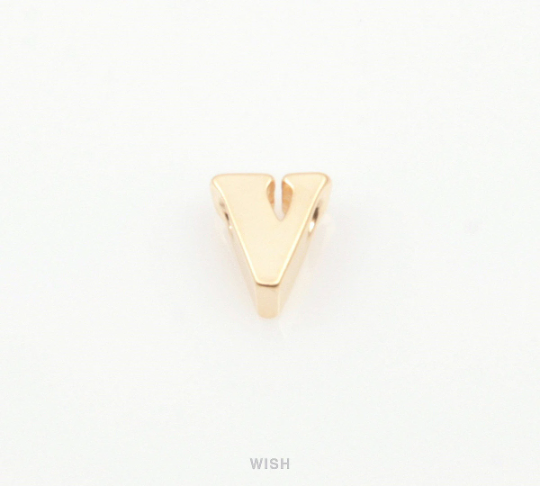 Lower Case Letter "v" in Matte Gold, Small Letter "v" / MMG-002-B (v)