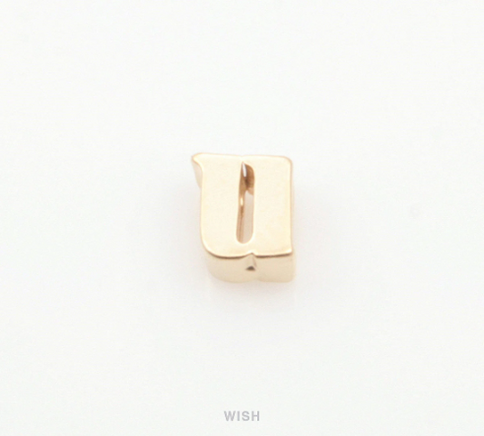 Lower Case Letter "u" in Matte Gold, Small Letter "u" / MMG-002-B (u)