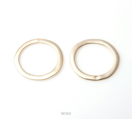 Hoop Pendants in Matte Gold, Hoop Charms / MMG-090-P