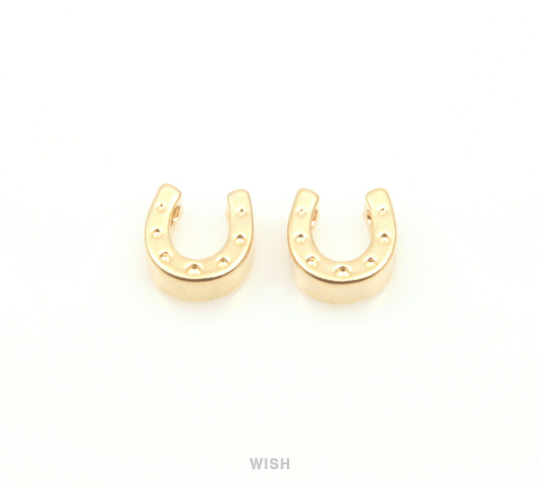 Horse Shoe Pendant in Matte Gold, Horse Shoe Charm / MMG-227-P