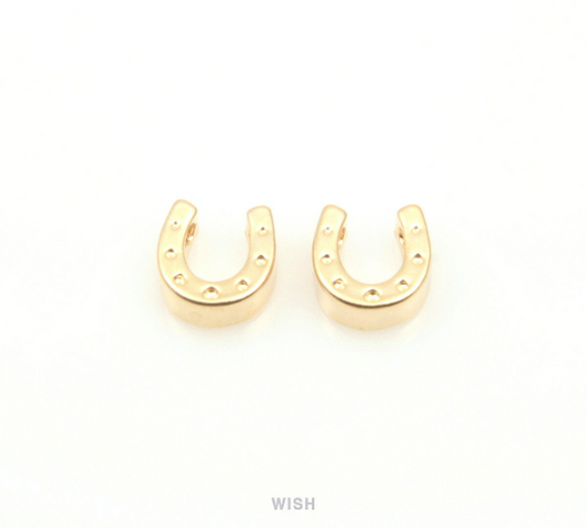 Horse Shoe Pendant in Matte Gold, Horse Shoe Charm / MMG-227-P
