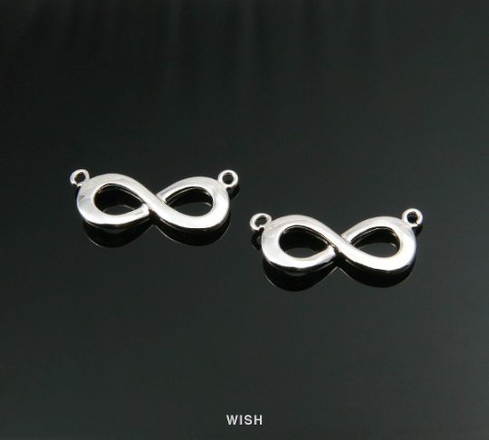 Infinity Pendant in Rhodium, Silver Infinity Necklace Charm / MRH-250-P