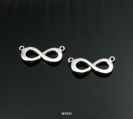Infinity Pendant in Rhodium, Silver Infinity Necklace Charm / MRH-250-P
