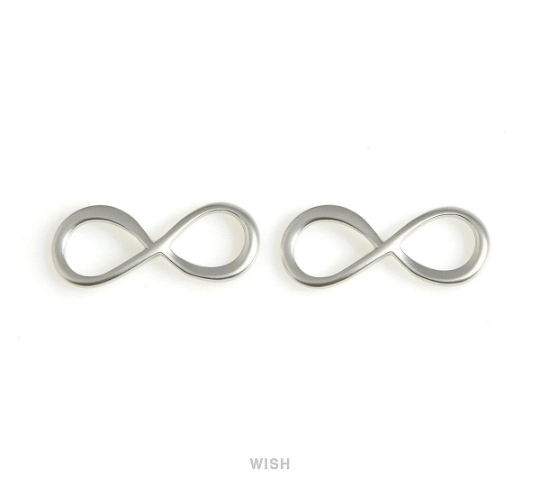 Infinity Pendants in Matte Rhodium, Infinity Circle Charm /MMRH-640-P