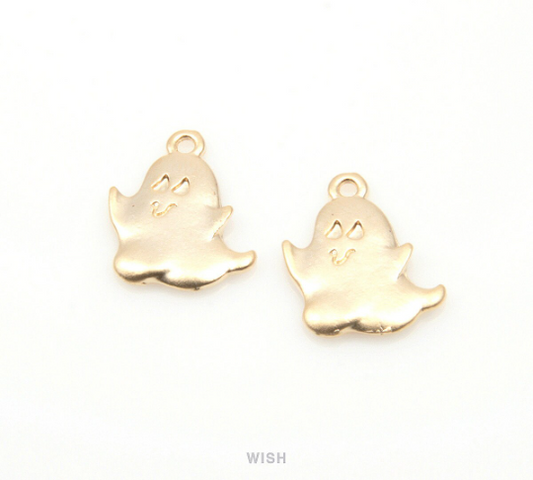 Ghost Pendant in Matte Gold, Ghost Charm / MMG-224-P