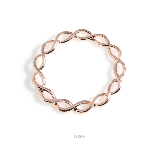 Infinity Circle Pendants in Rose Gold, Infinity Circle Charm / MRG-510-P