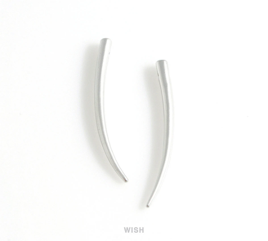 Tusk Pendant in Matte Rhodium, Matte Silver Elephant Tusk / MMRH-432-P