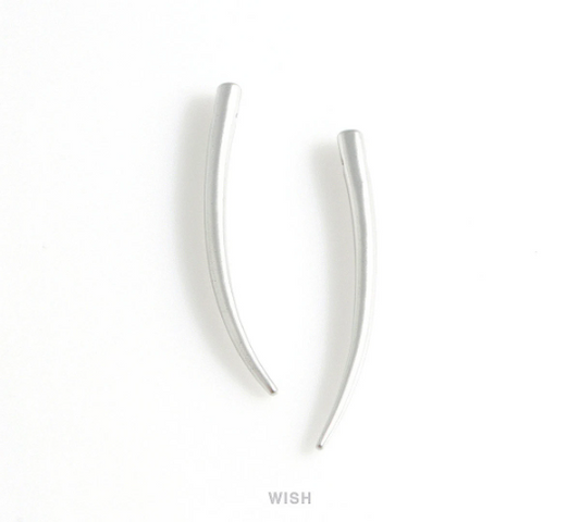 Tusk Pendant in Matte Rhodium, Matte Silver Elephant Tusk / MMRH-432-P