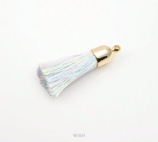 Rainbow Thread Tassel with Bell Cap in Gold /TRWG-001-T (Small)