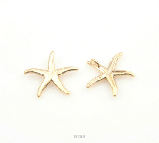 Starfish Pendant in Matte Gold, Starfish Charm / MMG-200-P