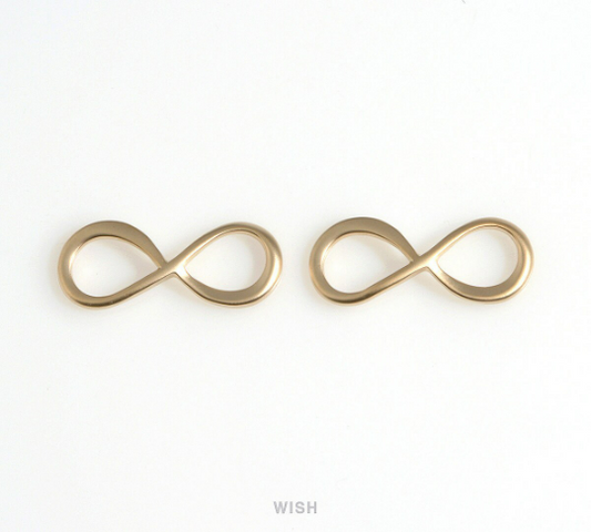 Infinity Pendants in Matte Gold, Infinity Circle Charm / MMG-640-P