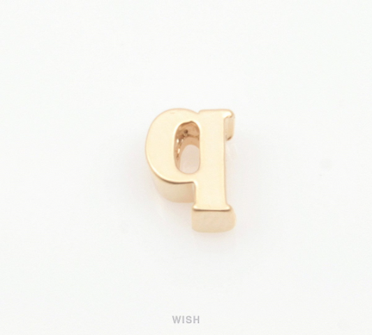 Lower Case Letter "q" in Matte Gold, Small Letter "q" / MMG-002-B (q)
