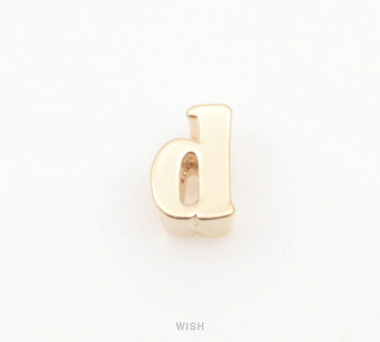 Lower Case Letter "d" in Matte Gold, Small Letter "d" / MMG-002-B (d)