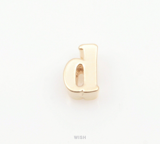 Lower Case Letter "d" in Matte Gold, Small Letter "d" / MMG-002-B (d)