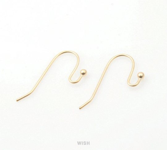 10pcs Ball Hook Earrings in Matte Gold, Ball Hook Earrings / FMG-007-E