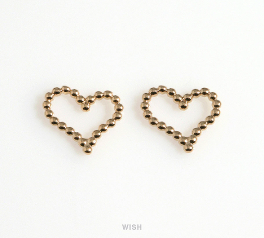 Open Heart Pendants in Gold, Open Heart Charms / Heart / MG-601-P