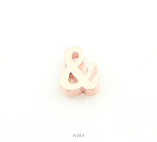 Ampersand Letter in Matte Rose Gold, Letter Charm / MMRG-001-B (&)