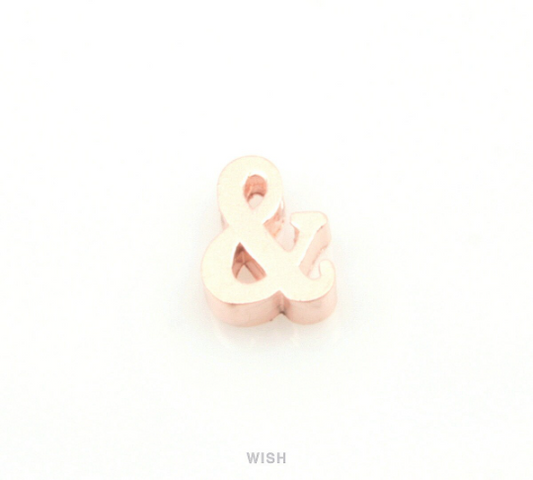 Ampersand Letter in Matte Rose Gold, Letter Charm / MMRG-001-B (&)