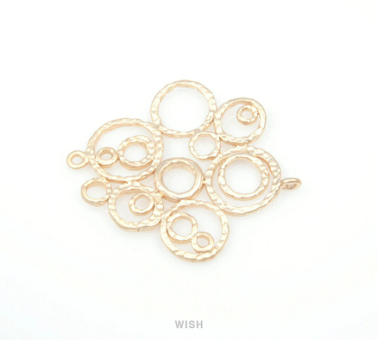 Bubbles Connectors in Matte Gold, Bubbles Charms / MMG-127-C