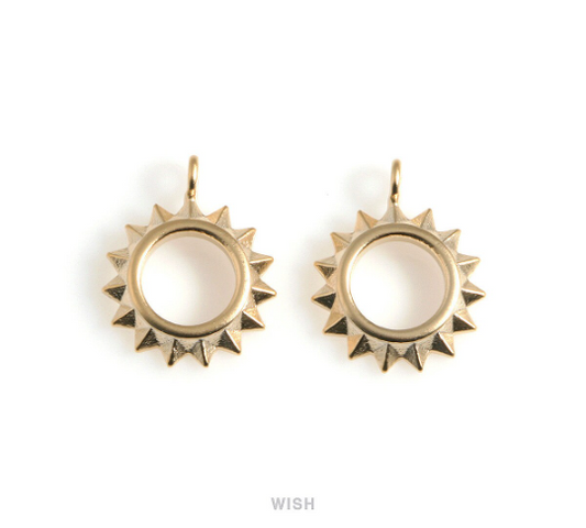 The Sun Pendants in Matte Gold, Sun Burst Charm / MMG-557-P