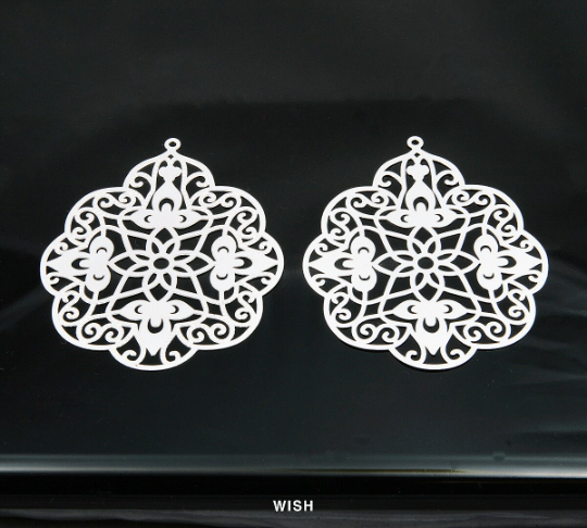 Gothic Theme Pendants in Matte Rhodium, Gothic Charm / MMRH-150-P