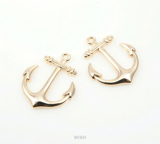 Large Anchor Pendants in Gold, Anchor Charms/ MG-144-P