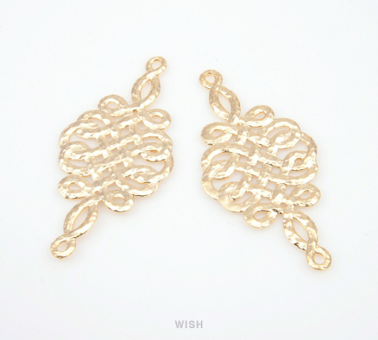 Celtic Rope Connectors in Matte Gold, Rope Charms / MMG-161-C (Large)