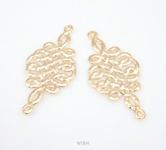 Celtic Rope Connectors in Matte Gold, Rope Charms / MMG-161-C (Large)