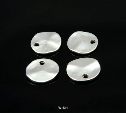 Medium Disc Pendants in Matte Rhodium, Disc Charm / MMRH-134-P (Medium) (6pcs)